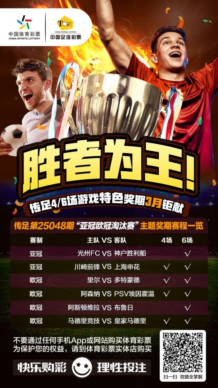 勝者為王！傳足特色獎(jiǎng)期第25048期聚焦亞冠歐冠淘汰賽